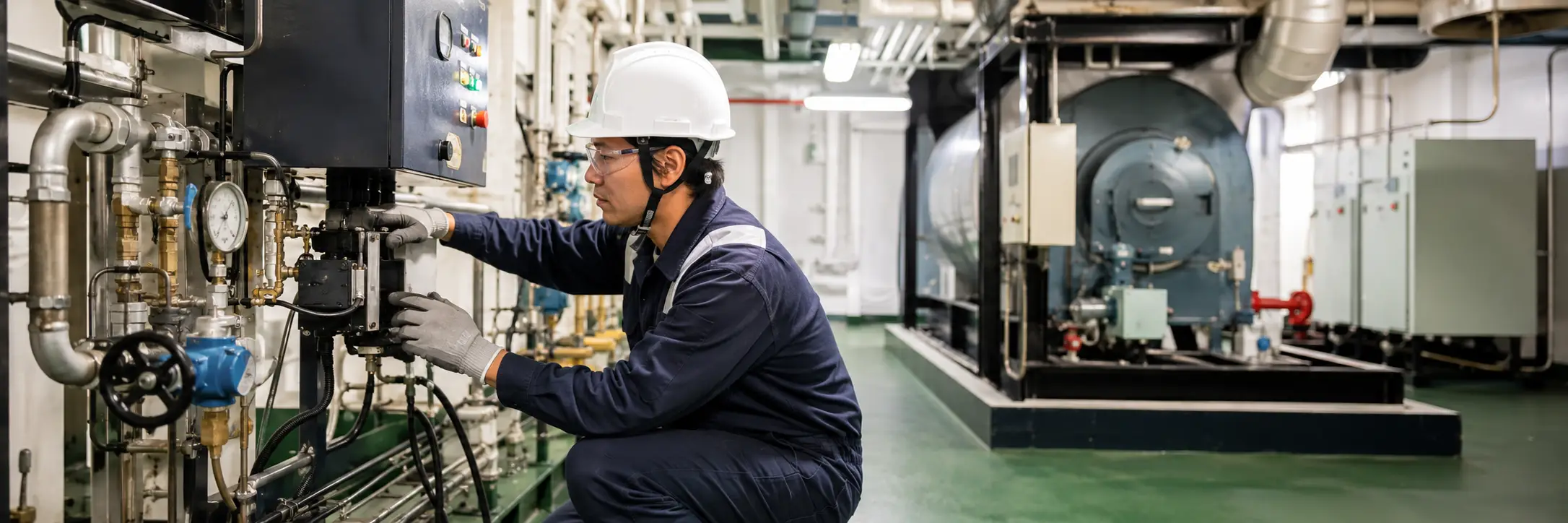 Burner control system for marine boiler